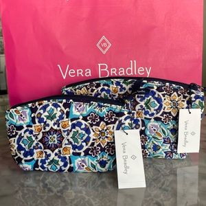Vera Bradley Travel Cosmetic Bag Duo